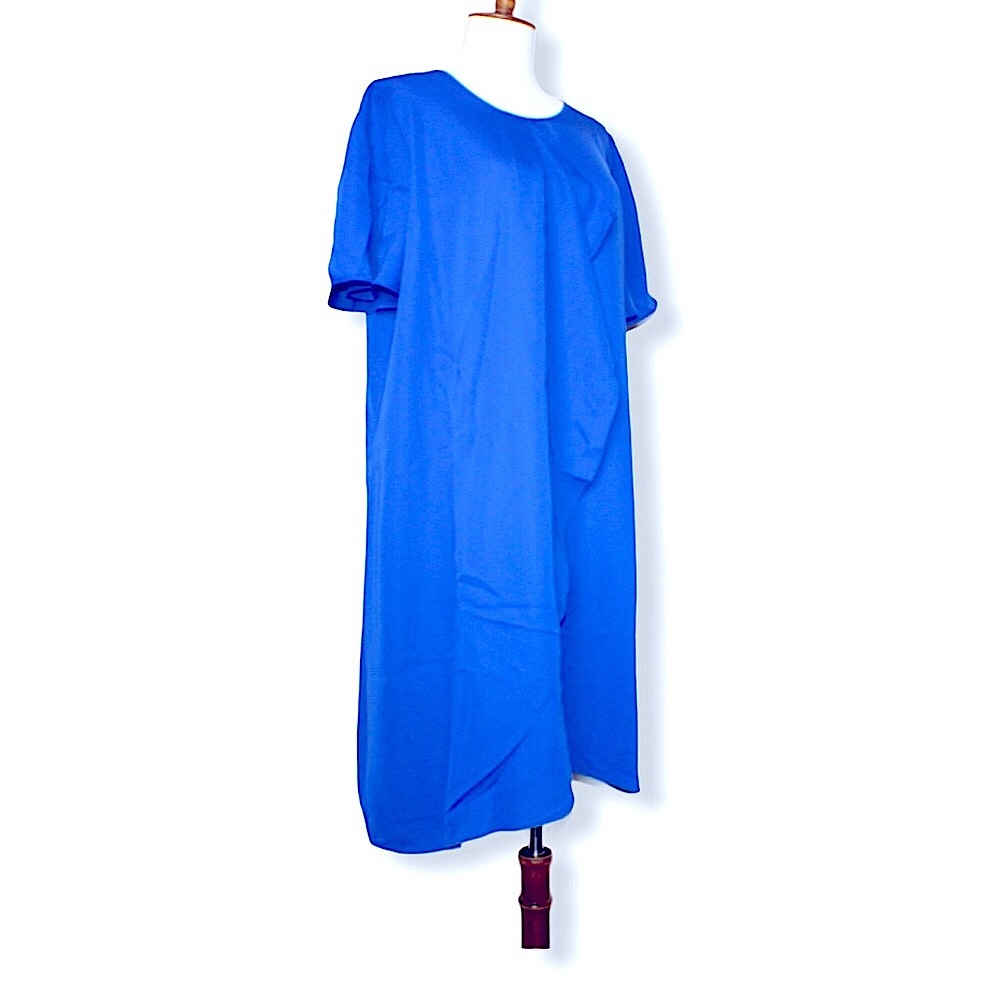 BCBGMaxAzria Blue Ruffle Mini Shift Dress Size Large - Picture 2 of 14
